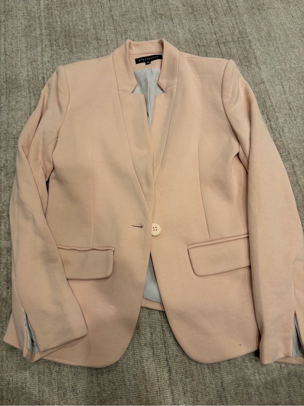 Women's Blush Pink Single-Button Blazer